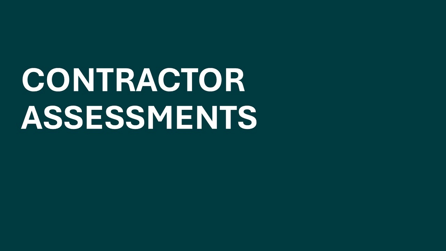 Contractor Assessments - For Clients
